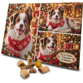 printplanet Hunde Adventskalender Personalisiert mit eigenem Foto | mit Hunde Leckerlis gefüllt, Weihnachtskalender für Hunde, 2026
