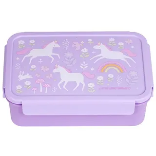A Little Lovely Company Lunchbox Bento mit herausnehmbarem Unterteilungsfach lila