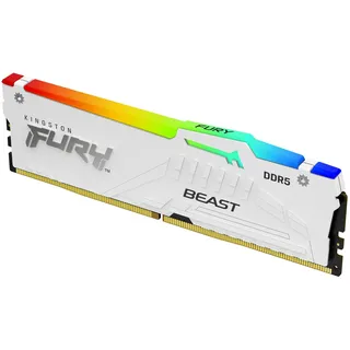 Kingston FURY Beast RGB DDR5 6800MT/s 32GB Kit (2x16GB) CL34 Weiß KF568C34BWEAK2-32
