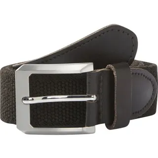 Babista Herren Stretchgürtel Leder/Polyester/Viskose/Elasthan Dunkelbraun 130