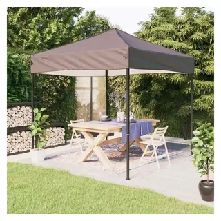vidaXL Faltpavillon 3 x 3 m inkl. 4 Seitenteile Grau/Schwarz