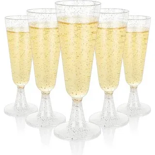 100er Set Sektgläser 160ml Plastik Mehrweg Transparent für