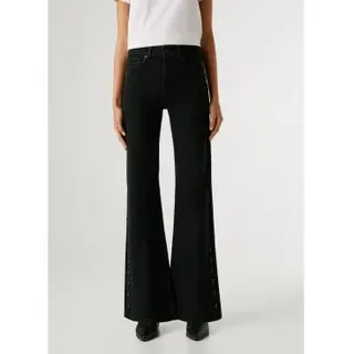 Pepe Jeans für Damen. PL2050931 Schlaghose Willa schwarz (25/30), Lässig, Baumwolle