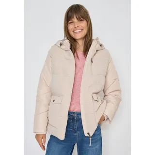 Cecil Fellimitatjacke mit Kapuze Weiß 46