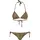 Triangel-Bikini Damen Braun/Schwarz XS