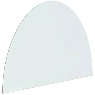 vidaXL Funkenschutzplatte Glas Halbrund 800x600 mm