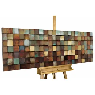 KUNSTLOFT Abstrakt Holz 144x44 cm