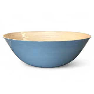albert l. (punkt) Schüssel Bambus-Schüssel taubenblau 30x10cm, Bambus, (Schüsseln) blau|bunt