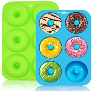 LuxusKollektion Donutform Donutform Silikon 2 Stück 2-teiliges Set Von 6-loch Donuts Donut bunt