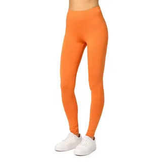 Merry Style Leggings Damen Frauen Hosen aus Viskose MS10-143 (1-tlg) elastischer Bund orange XL