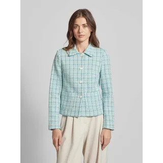 Slim Fit Blazer in Bouclé-Optik, Hellgruen, 36