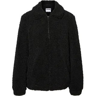 Noisy May Damen Jacke NMGABI L/S SHORT JACKET Relaxed Fit Schwarz Schwarz Lining + Zippertape XS