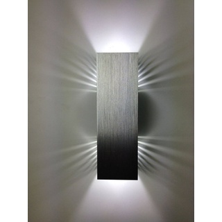 SpiceLED LED Wandleuchte »ShineLED«, Weiß (4200 K), LED fest integriert, Warmweiß, 14 Watt, Lichtfarbe weiß, dimmbar, indirekte Beleuchtung mit Schatteneffekt, Up & Down Licht silberfarben