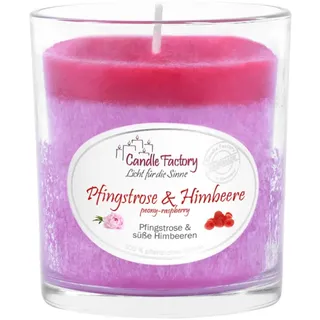 Candle Factory Party Light Duftkerze 30 h Pfingstrose Himbeere