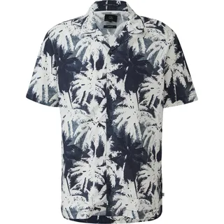 QS Hemd mit All-over-Print Blau / Bunt M