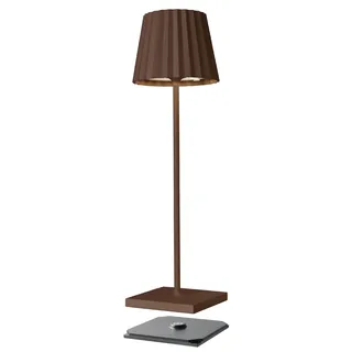 SOMPEX Dekoleuchte Aluminium, Metall, Stahl 38 cm Akku-Tischleuchte braun