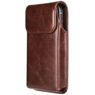 Herren Handy Gürteltasche Leder, Kleine Telefon Hüfttasche mit Schlaufen | Handytasche Leder Handy Gürteltasche mit Gürtelclip Männer Handy Bauchtasche Gürtelschlaufe Tasche Wandertasche Handyhülle