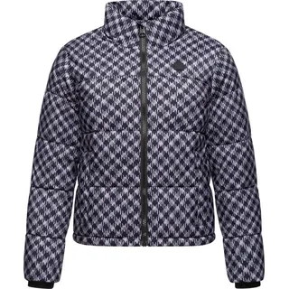 Ragwear Winterjacke Serah Print wasserdichte Winter Steppjacke mit Hahnentritt Muster lila 6XL (52)