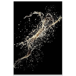 wandmotiv24 Poster Champagner, Küche, Sekt, Schwarz & Weiss (1 St), Wandbild, Wanddeko, Poster in versch. Größen schwarz 60 cm x 40 cm x 0.1 cm