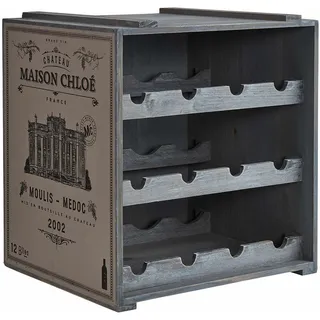 BUTLERS Weinregal 32 x 39 x 36 cm Taupe