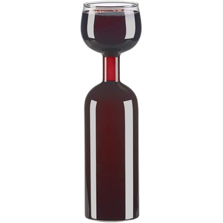 Rosenstein & Söhne Weinglas: 2in1-Weinflasche und XXL-Glas aus Echtglas, 750 ml (Rotweinflasche, Weinflaschengläser, Gläser)