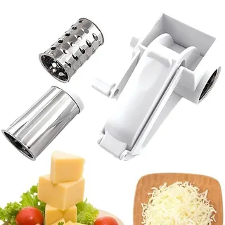 Käsereibe Mit Kurbel, Parmesanreibe Mit Behälter, Rotationskäsereibe, Cheese Grater, Edelstahl-Käse-Schredder Rotary Handheld, Abnehmbare Küchenhelfer Und Werkzeuge Für Pistazien, Mandeln