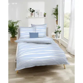 KAEPPEL Motion Wellenlinien Blau 200 x 200 cm + 2 x 80 x 80 cm