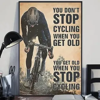 Vintage Motivations-Radsport-Kunst-Poster, Druck, Sport-Fahrrad, Wandkunst, Leinwandmalerei, Retro, Inspirierende Zitate, Bild, Wohnkultur, A1 40X50Cm Kein Rahmen