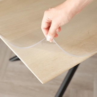 Trente Tischfolie 3mm dick - Tischschutz mit abgeschrägten Kanten - transparente Tischdecke Eckig - Schutztischdecke Größe wählbar - Schutzfolie Abwaschbar - 80x230