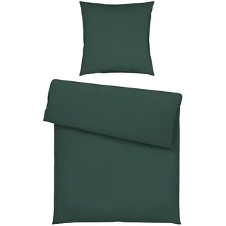 Esposa Bettwäsche, Dunkelgrün, Textil, 155x220 cm, pflegeleicht, Schlaftextilien, Bettwäsche, Bettwäsche, Übergrößen-Bettwäsche