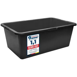 Garronda Mörtelkasten Rechteckig Mörtelkübel Kunststoffwanne stabile Maurerkübel GD-0169, (1-tlg., 1), Mischen von Beton, Mörtel, Gips, Kleber, Sand, Erde, Wasser, Schutt schwarz 49 cm x 78 cm x 29 cm | 80 l