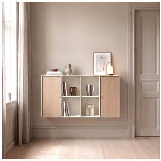 Hammel Furniture Sideboard Mistral Kubus, mit Türen, Wandmontage/stehend, Breite: 136 cm weiß