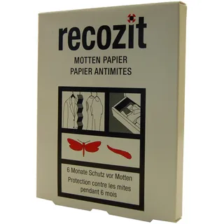 Recozit Motten Papier, 2 x 5 Doppelblatt A4, 10 Blätter, weiß, uncoated
