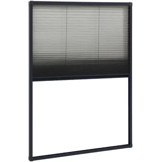 vidaXL Insektenschutz-Plissee für Fenster 80 x 120 cm Anthrazit