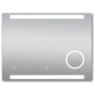 DSK LED Lichtspiegel Silver Rey 80x60 cm