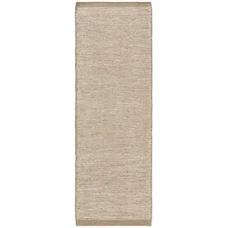 benuta pure Rocco Wollteppich 80 x 250 cm Grau/Taupe