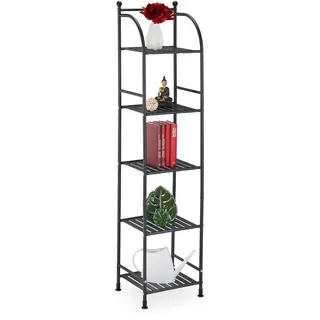 Relaxdays Standregal 145 x 33 x 28 cm Schwarz