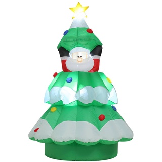 LED-Figur Santa Tree, aufblasbar, beweglich