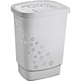 Rotho Wäschesammler Flowers 55 L grau