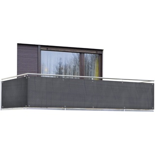 Maximex Balkon-Sichtschutz ANTHRAZIT UNI - Witterungsbeständiger Sichtschutz für den Balkon, Polyethylen, 85 x 500 cm, Anthrazit