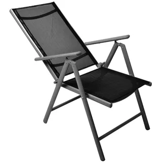 VCM Gartenstuhl 56 x 65 x 105 cm schwarz klappbar