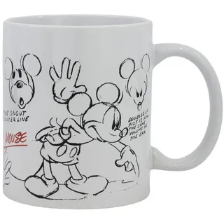Disney Tasse Disney Classisc Mickey Maus Kaffeetasse Teetasse 325 ml, Keramik weiß