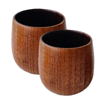 Charred Whiskey Holzbecher, Verkohltes Holz Bourbon Trinkglas, altmodisches Gläser-Set Whiskey Tumbler, Whiskey Gi-ft für Männer