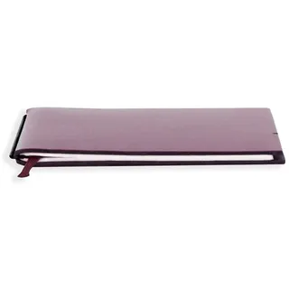 X17-A5 Notizbuch/Personal Organizer | 7mm dünn | violett; aus recyceltem Leder. Nachfüllbar. Notizheft (blanko) mit Doppeltasche, Made in Germany.