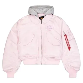 Alpha Industries Damen CWU-45/P Hooded Bomberjacke, Pale Lilac, M - M