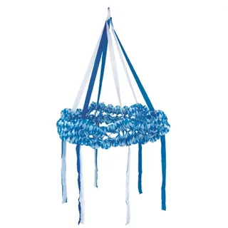 Papstar Dekokranz Papier Ø 75 cm 5 St. Bayerisch Blau