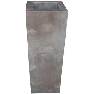 Design Marmorvase, Vase Blumenvase aus dunkelgrauem Marmor, massiv, rechteckig (28x10x8.5cm), Gewicht: ca. 3,8kg