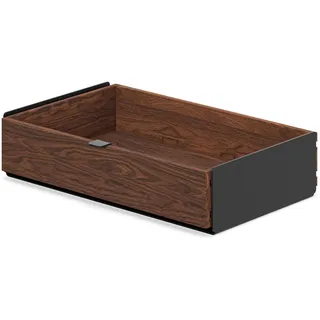 Oakywood - Schublade Schreibtisch Organizer - Aufbewahrungsbox aus Massivholz, Dokumentenhalter - Büro Organizer, Schubladen Box - für Büro Zuhause Schule - Schwarz, Walnuss - Größe Einzeln