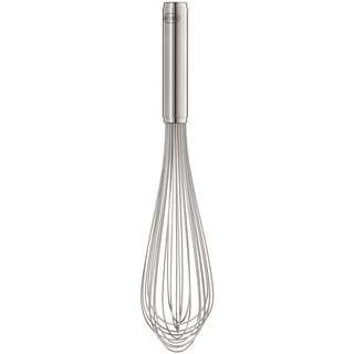 RÖSLE Schlagbesen Classic, hochwertiges Rührgerät mit stabilem Rundgriff, Gastronomie, Edelstahl 18/10, spülmaschinengeeignet, Länge 30 cm, Silberfarben