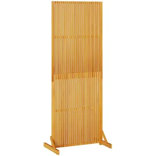vidaXL Sichtschutz Braun 79,5 x 50 x 200 cm Massivholz Akazie Rechteckig, 50x200x79.5 Wohnzimmer, Raumteiler | Paravents, Raumteiler